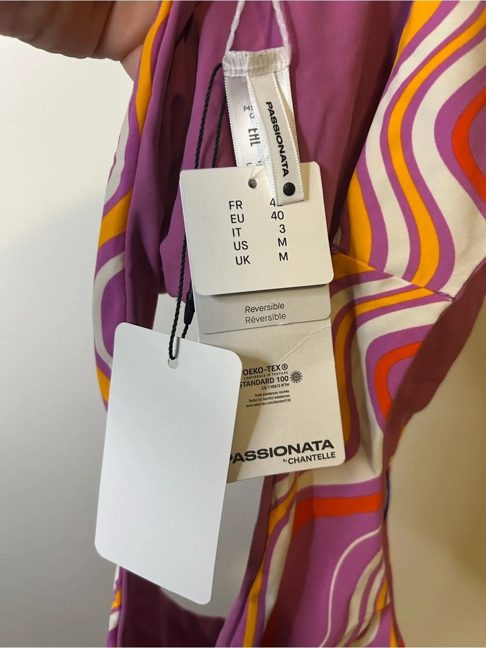 NWT Passionata by Chantelle Reversible Bikini Bottoms Lilac Wave M FR 42
